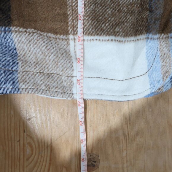 Ashley by 26 Flannel Shacket Jacket L Plaid Lined Outerwear Country Pockets - Picture 5 of 7